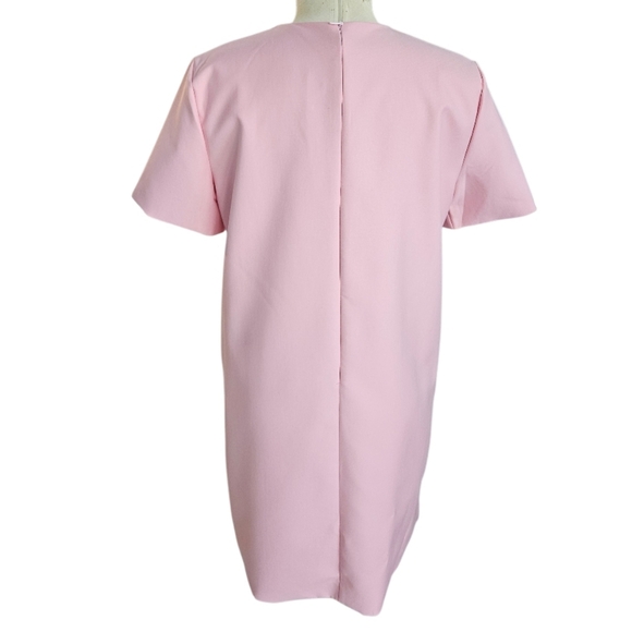 NWOT Pink Baby Pink  Dress with Embellished Sworowski Cristals Neckline - Picture 2 of 8